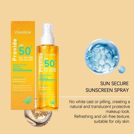 100ML Spf50 Sunscreen Spray Non-stciky Protect Skin Moisturizing Enhance Smoothness Refreshing Prevent Sunburn Sunscreen Spray