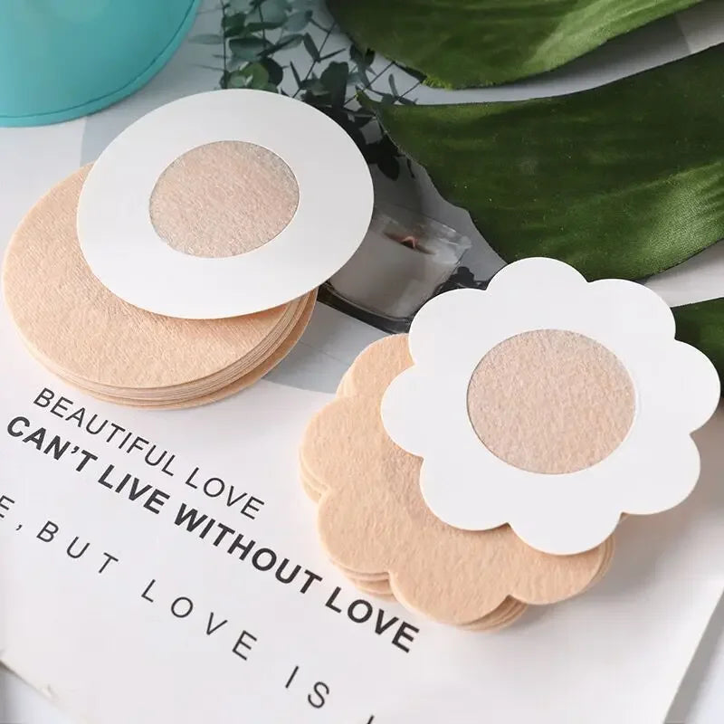60pcs/box Nipple Cover Stickers Women Breast Lift Tape Pasties Invisible Self-Adhesive Disposable Bra Padding Chest Paste Patch