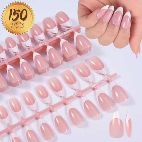 576pcs/Box Colorful Fake Nails Black Red Design Fake Nail Oval Short Square Press On False Nails Mixed Full Cover Nail Tips