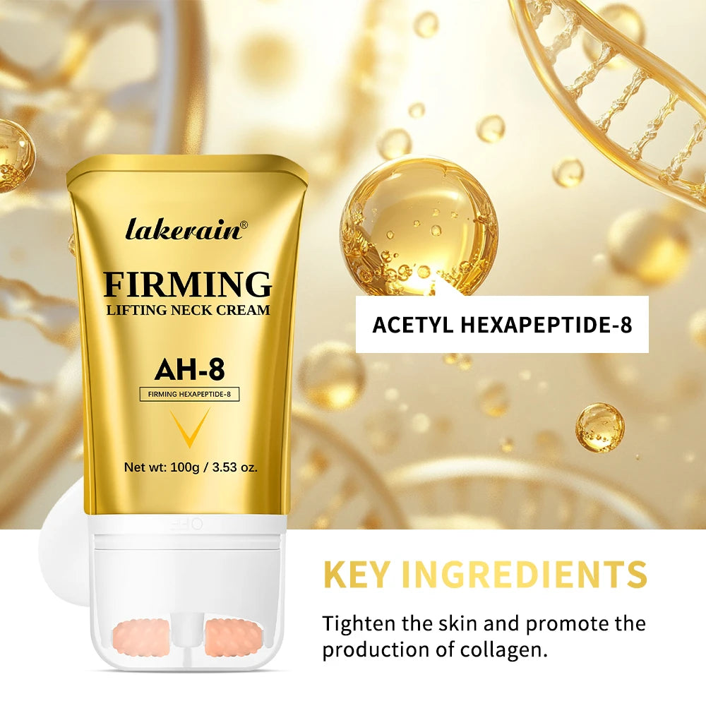 Lakerain Firming Lifting Neck Cream Deep Nourishment Lightweight Formula Remove Double Chin Rejuvenation Firms Loose Skin Cream