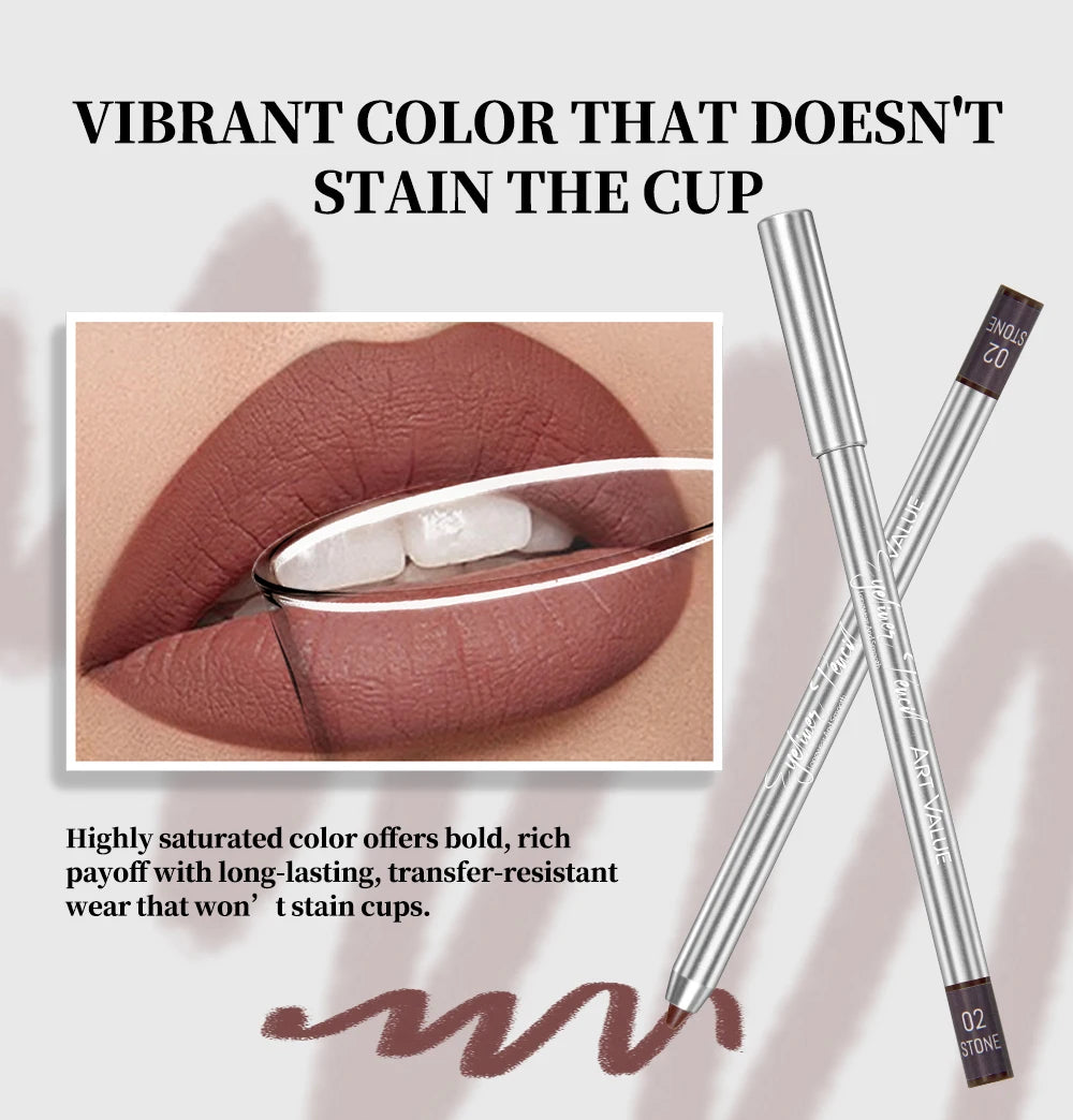 ART VALUE Creamy Texture Matte Eyeliner Pencil Easy Coloring Sweat Proof Eyeshadow Pencil Long Lasting Shimmer Eyeliner Makeup