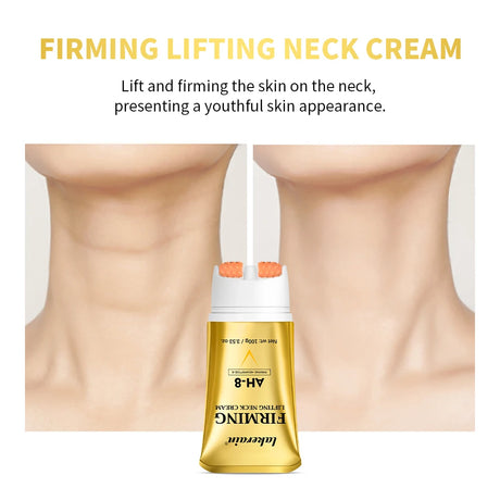 Lakerain Firming Lifting Neck Cream Deep Nourishment Lightweight Formula Remove Double Chin Rejuvenation Firms Loose Skin Cream