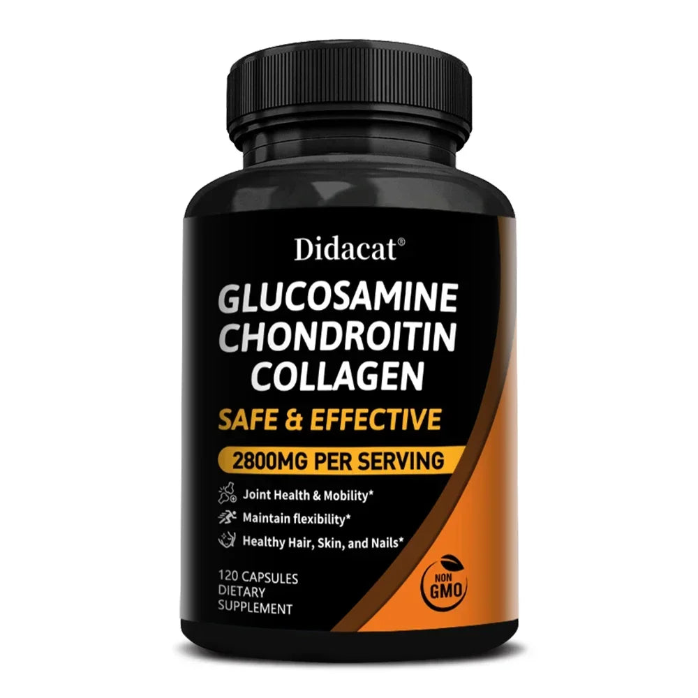 Chondroitin Glucosamine Collagen Capsules for Knee, Joint Health, Bone Quickly Nutrition Supplement