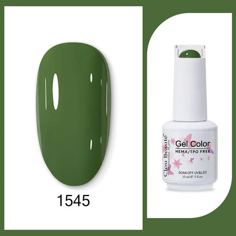 Clou Beaute 15ml HEMA TPO FREE Gel Nail Polish Bright Dark Army Green Gel Lacquer Semi Permanent Art Organic Nail Gel Varnish