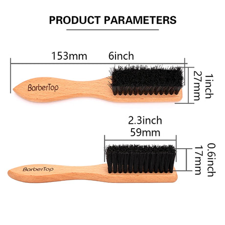 Barbertop Men Beard Brush Wooded Handle Soft Hair Cleaning Brush Broken Hair Remove Comb Hairdressing Neck Duster Barber Tools