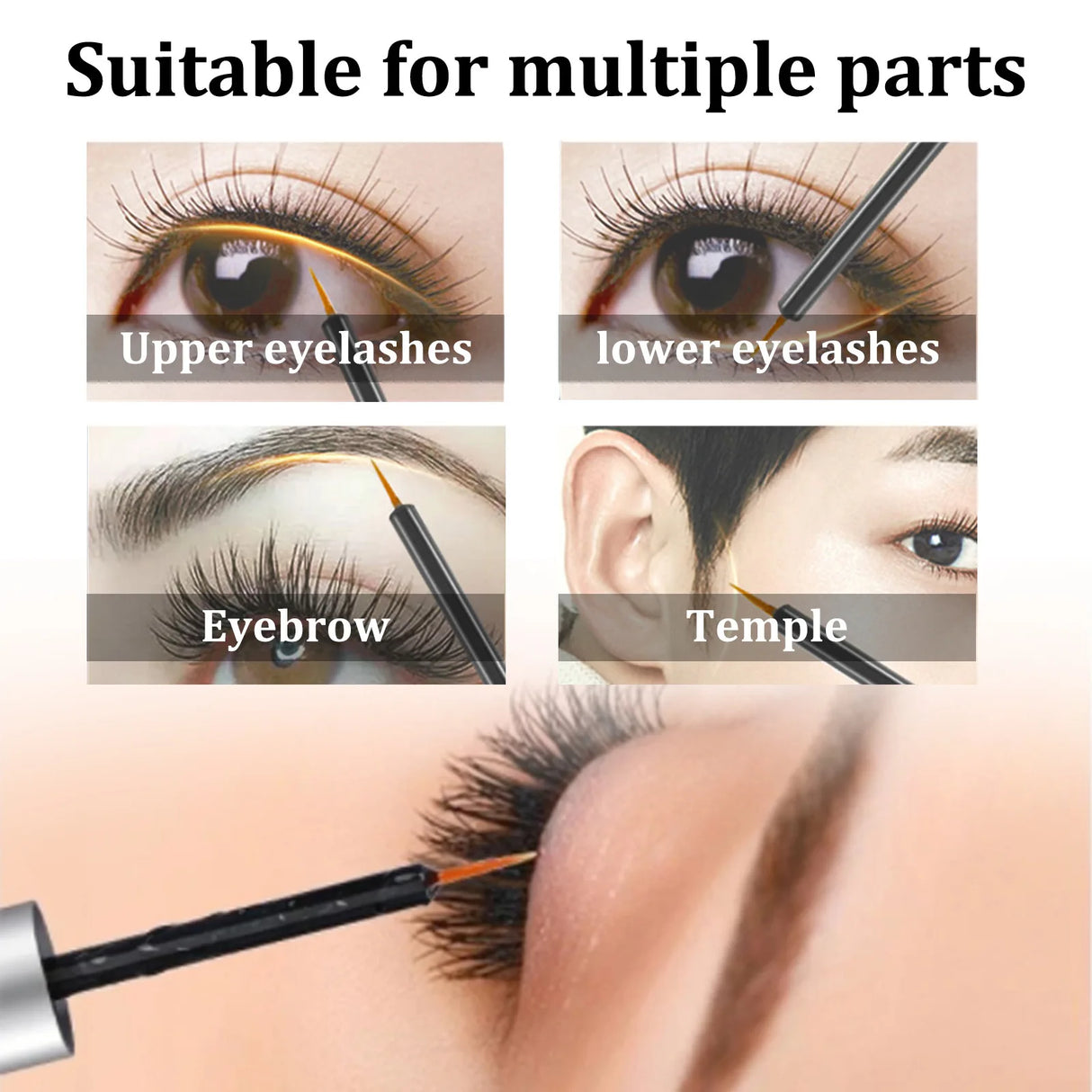 Eyelash Enhancer Serum Curls Hair Thickener Strengthen Eyelash Mascara Lengthening 7 Day Eyelash Growth Serum for Eyebrows 3ml