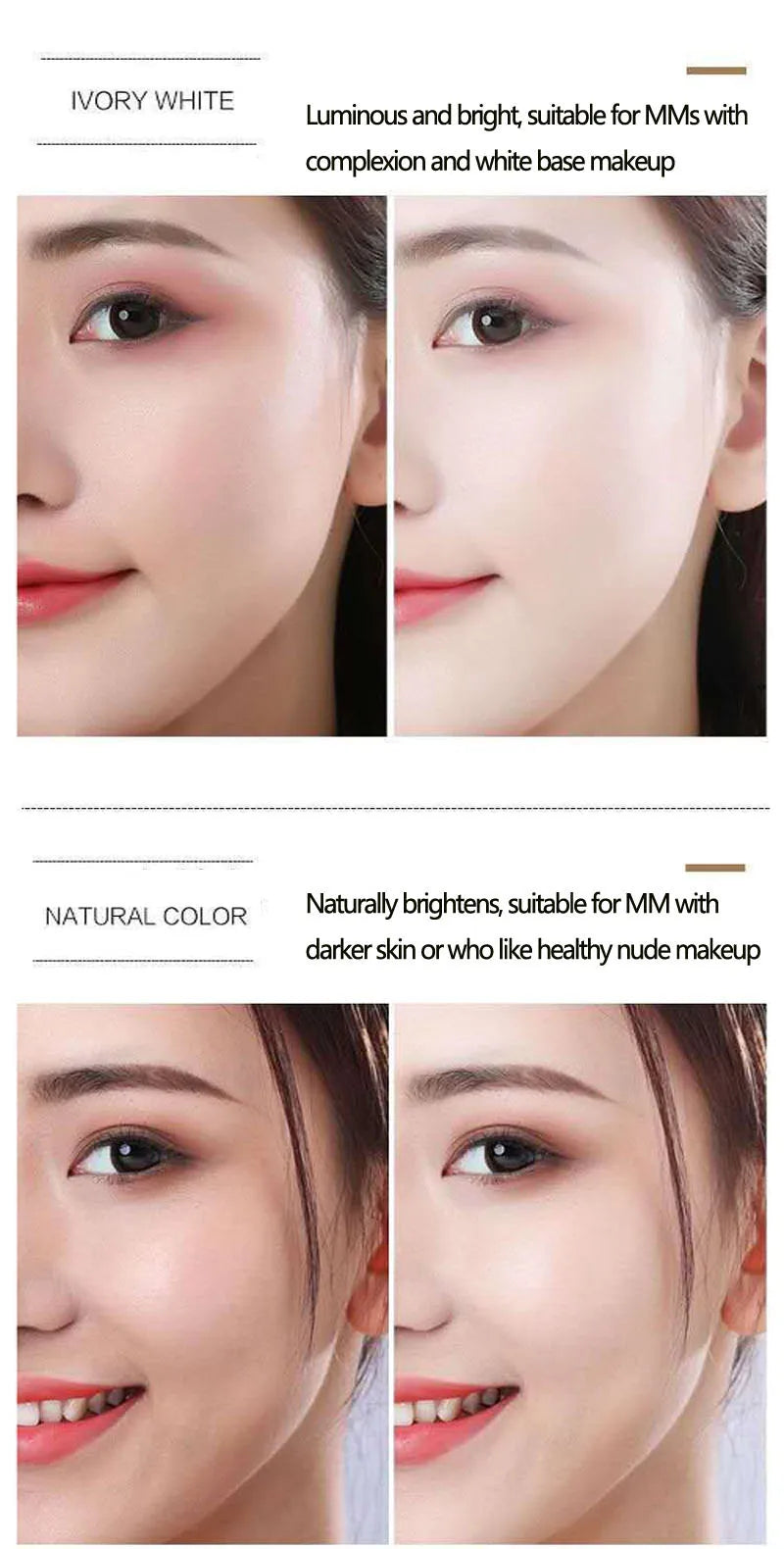 3 Colors Zero Flaw Air Cushion BB Cream Moisturizing Concealer Liquid Foundation Upgrade Strong Isolation Bare Makeup CC Cream
