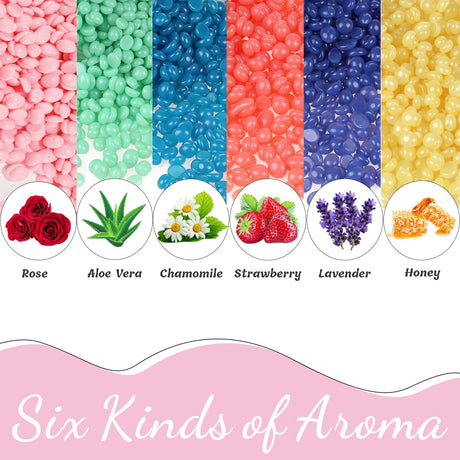 WUWUVISTA Wax Beads 200g(7.05oz) Bottle Hair Removal Hard Wax Beans Hot Waxing Beeswax for Wax Heater Painless for All Hair&Skin