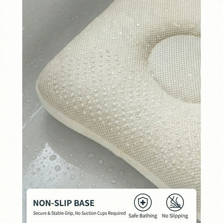 Bath Pillow Comfortable Cushion Spa Bathing Pad Bathtub Cushion Non-Slip Waterproof Neck & Back Relax Bathroom Supply
