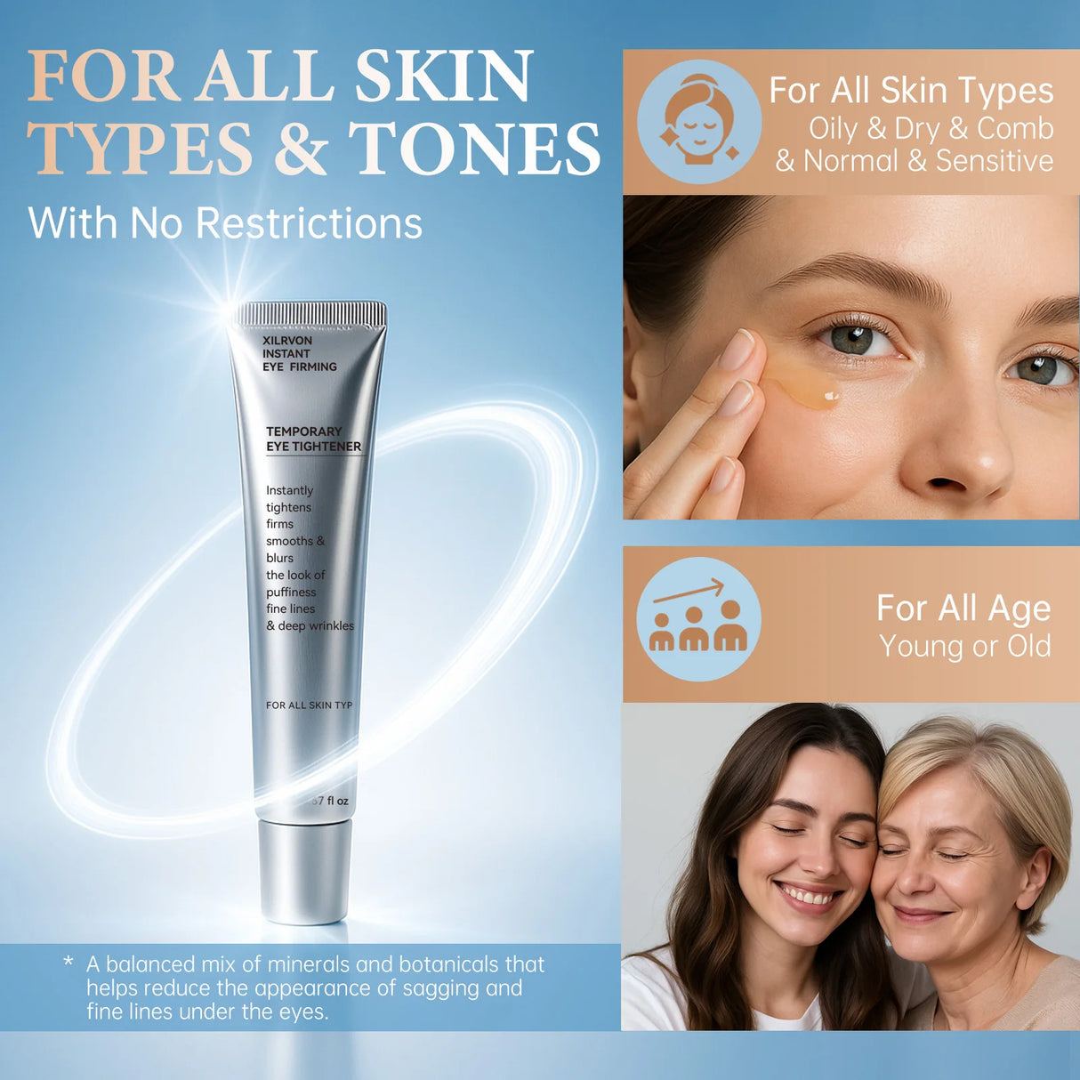 Pentapeptide Complex Instant Firming Eye Cream With Caffeine For Dark Circles Puffiness Repair Eye Serum Smooth Skin Care