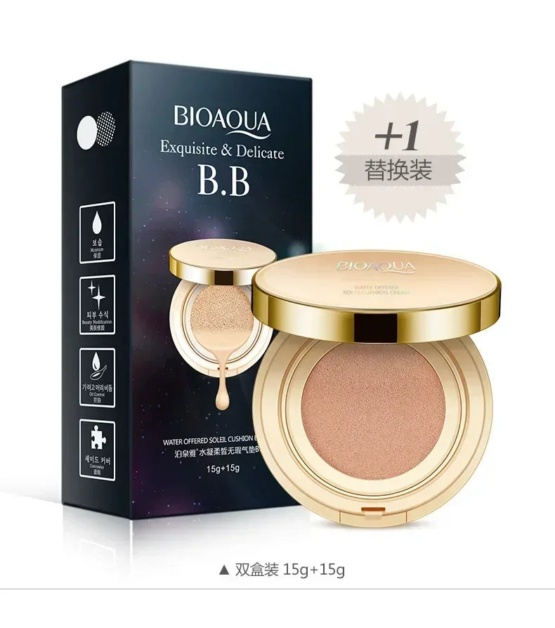 BB Air Cushion Foundation CC Cream Concealer Whitening Long Lasting Waterproof Moisturize Brighten Oil-control Makeup Cosmetics