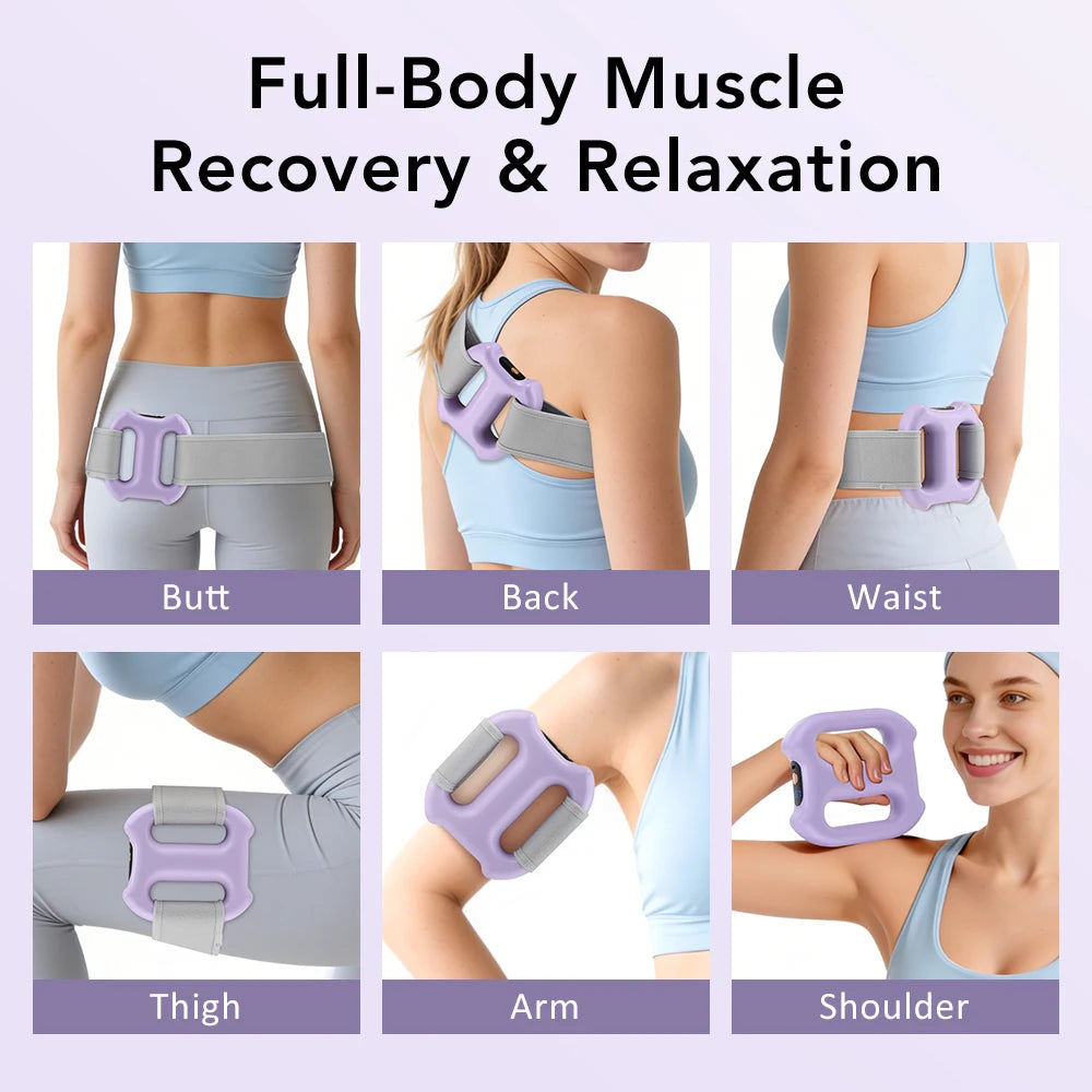 Electric Full-Body Fascia Ring Portable Vibration Fascia Massager Fat Burning Body Weight Loss Deep Tissue Muscle Relief & Relax