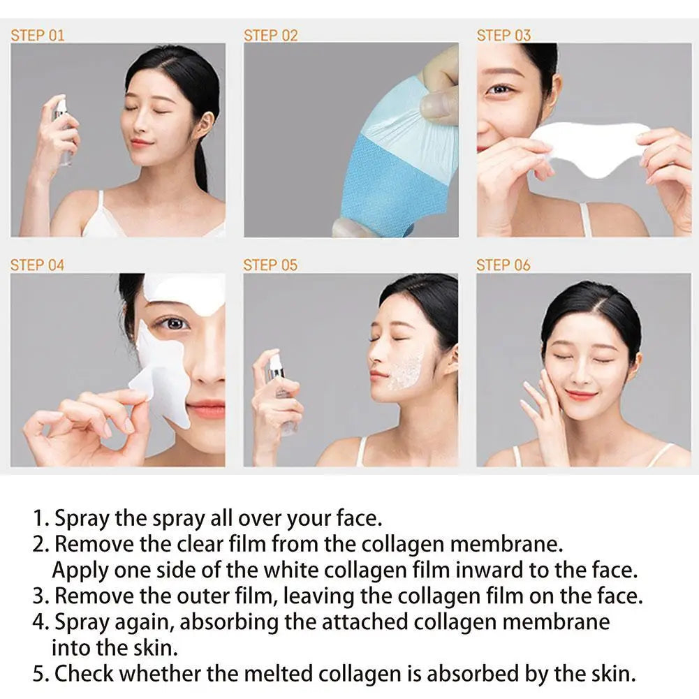 1 Set Collagen Film Water Soluble 2024 Moisturizing Paste Essence Dark Patch Circles Face Collagen Face Skin Care
