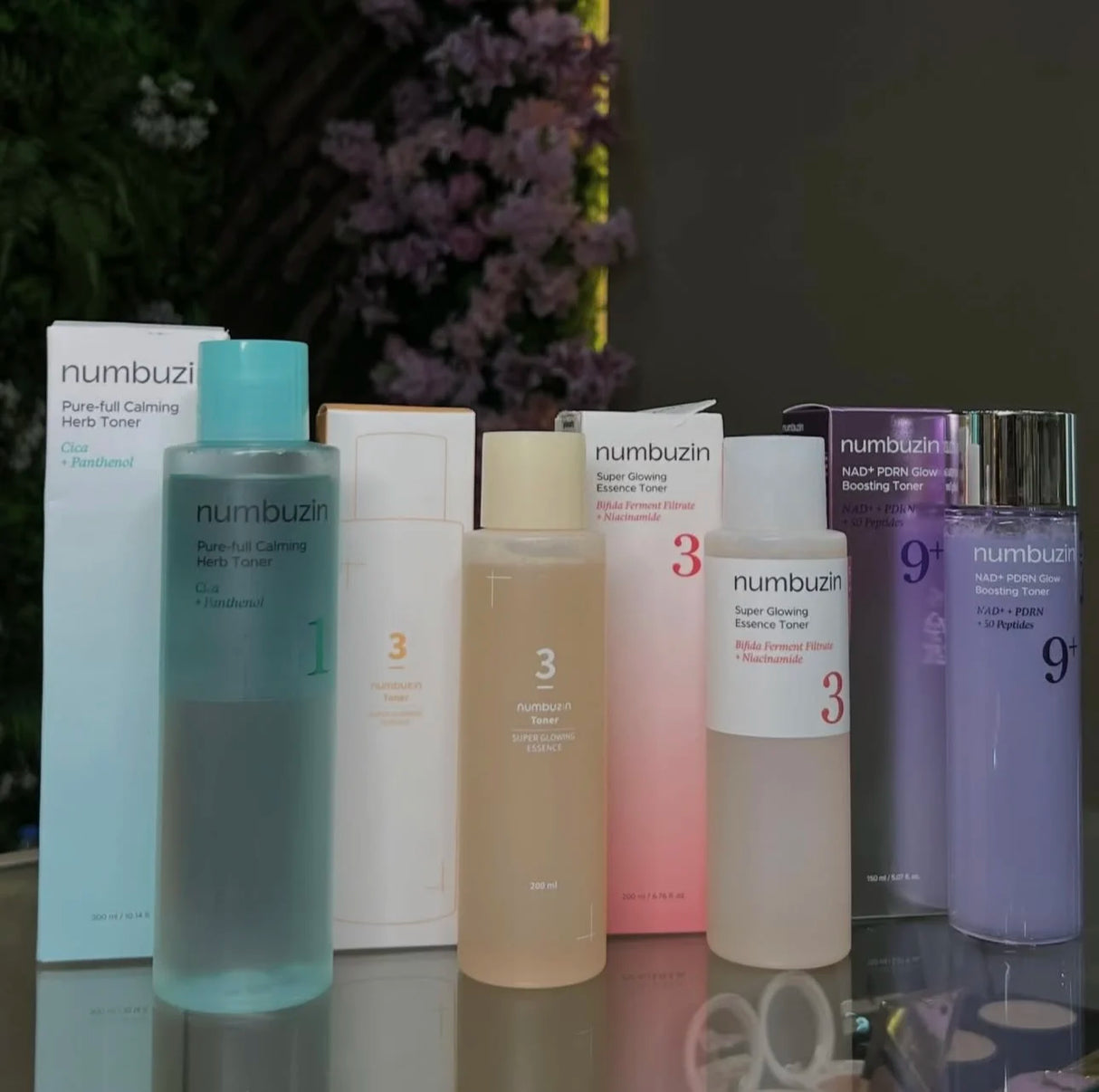 Original Numbuzin No9+ Face Care Collection NAD+ PDRN Glow Boost Toner 5+Glutathione Vitamin Concentrated Essence 3+Bifida Serum