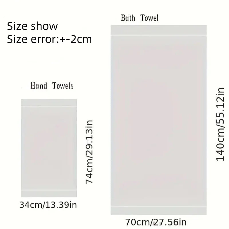 1/2/3PCS Bathroom Cotton Towel Sets Household Towels Wave Bath Hand Face Towels Soft Absorbent Towels Christmas Gift Towels Set