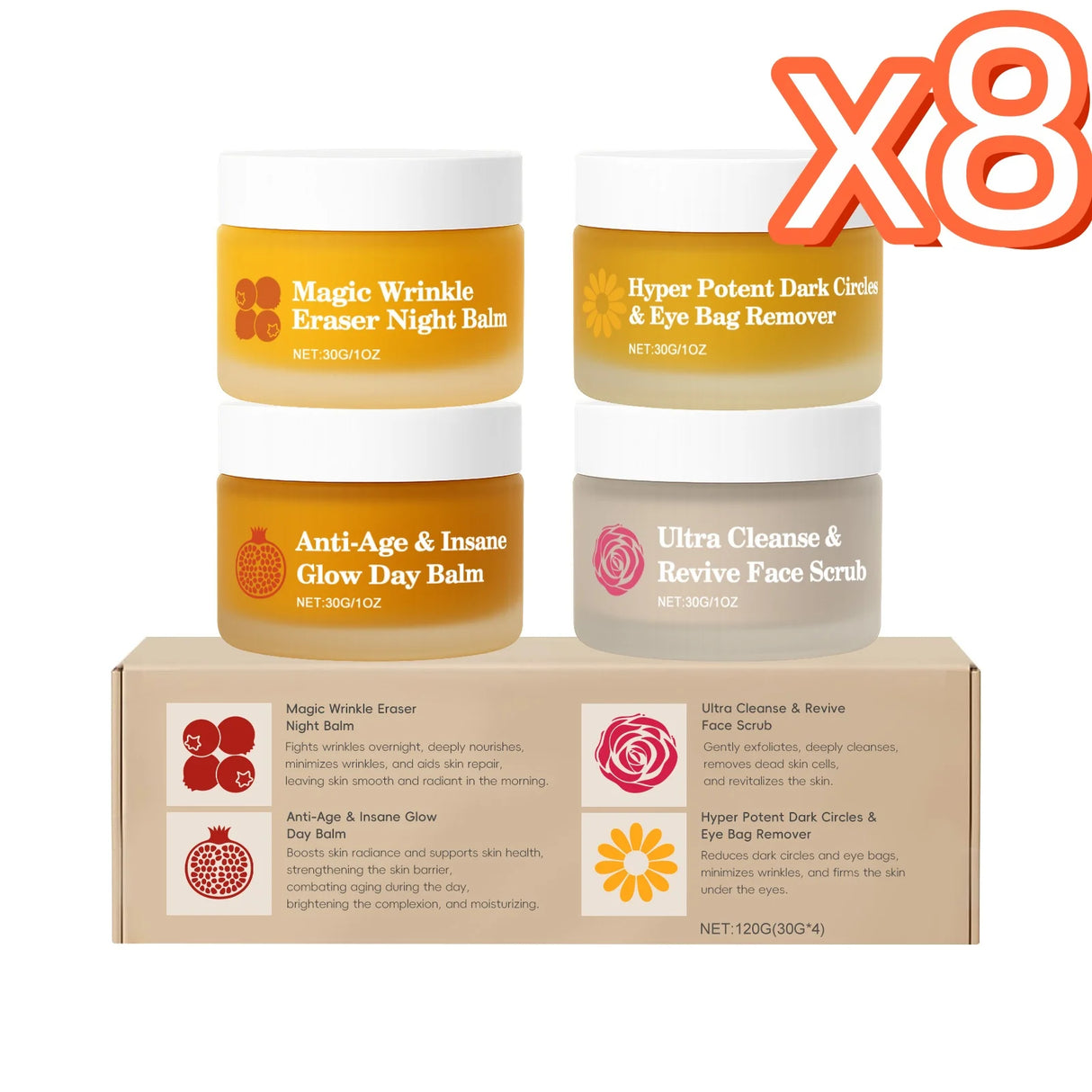 Day Night Skincare Set Moisturizing Repair Skin Barrier Brightening Facial Skins Multi Functional Skincare Eye Face Care Combov