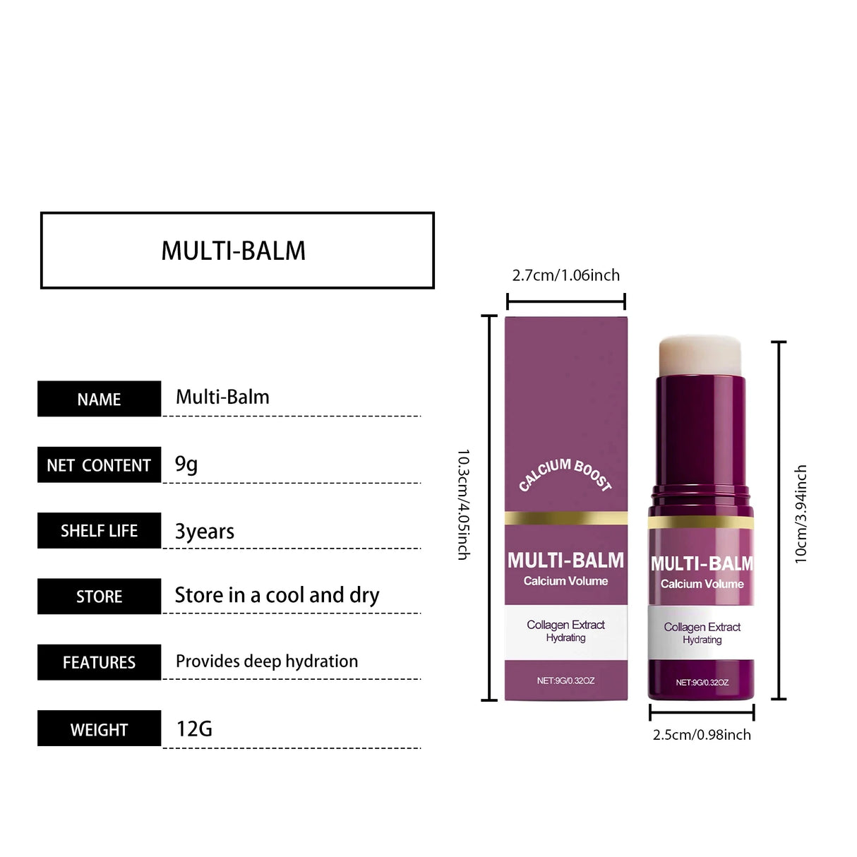 Moisturizing Multi Balm Stick Wrinkle Bounce Collagen Improving Wrinkle Universal Cream Dull Hydrating Stick Korean Skin Care
