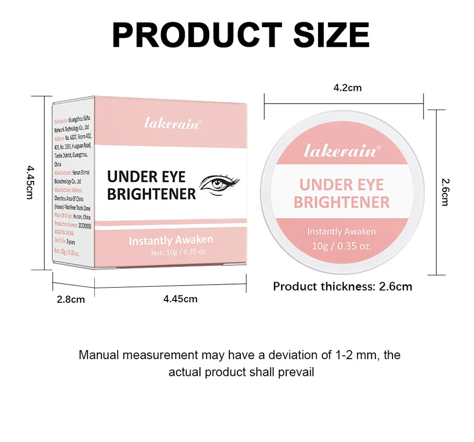 Hydrating Eye Brightening Concealer&Contour Cream-Full Coverage Long Lasting Correcting Eye Concealer for a Perfect Look Makeup
