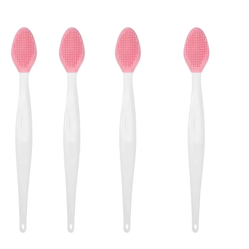 1PC/4PCS Beauty Skin Care Wash Face Silicone Brush Exfoliating Nose Clean Blackhead Removal Brushes Tools With Replacement Head