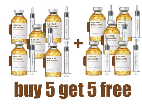2026 Kojic Acid Niacinamide Brightening Ampoule Lighten Spots Fade Fine Lines Increasing Elasticity Smooth Soften Skin Care 1PCS
