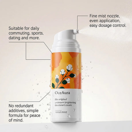 Underarm Brightening Deodorant Cream With Botanical Extracts Lasting Odor Control Even Skin Tone Natural Armpit Lightening Cream