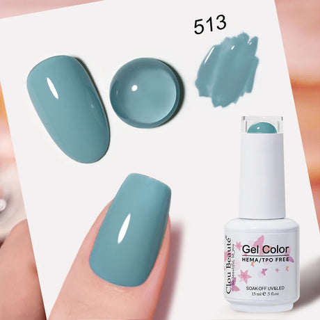 Clou Beaute Grey Color Nail Gel Polish Full Coverage Nail Polish Dark Red Gel Lacquer Varnish Vernis Semi Permanent Nail Art
