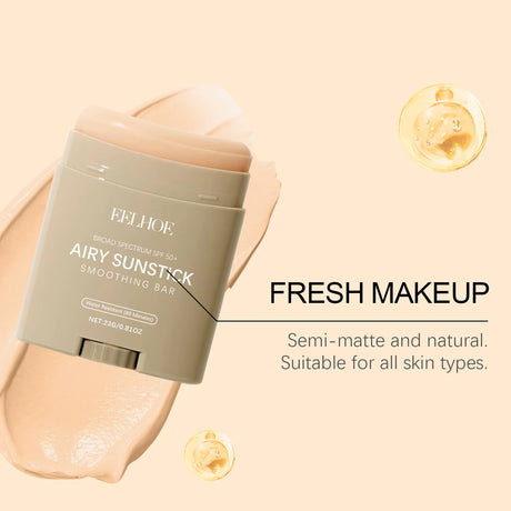 EELHOE 23g Moisturize Airy Sunstick SPF50+ Anti-UV Long-lasting Protector High Coverage Matte Natural Sunscreen Cream Skin Care
