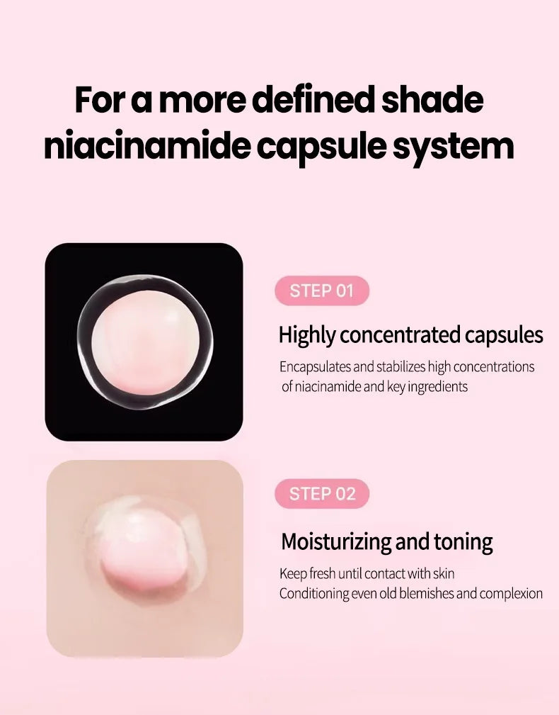 Korean PDRN Pink Collagen Capsule Cream with Niacinamide Cream for Uneven Skin Tone Lightweight Face Moisturizer Non Greasy care