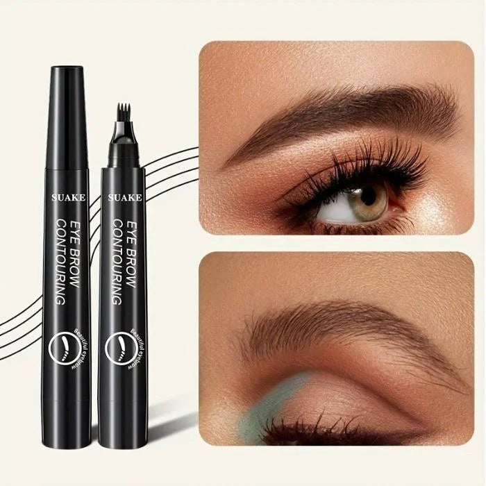 Four-Pronged Eyebrow Pencil, Four-End, Long-Lasting, Non-Smudged, Water-Resistant, Anti-Smudged Eyebrow Pencil