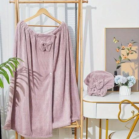 Womens Wrap Towel with Hair Towel Bath Towel Wrap Shower Dress Towel Spa Wraps for Women's Bathrobe