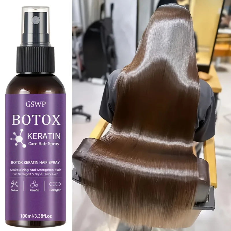 GSWP Botox Keratin Treatment Hair Spray, moisturizes and strengthens hair, reduces tangles, split ends, no need towash.100/200ml