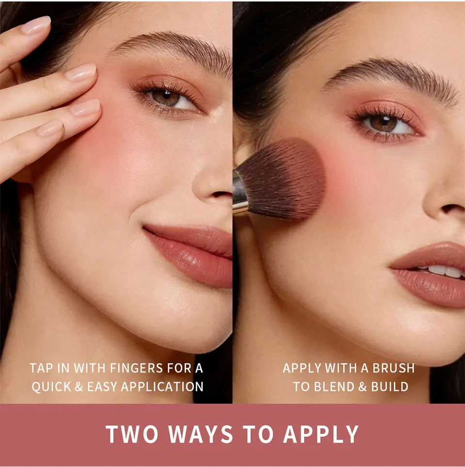 Lakerain Soft Poke Matte Blush Fresh Silky-smooth Skin Finish Long Lasting Luminosity Moisturizing Natural Matte Bouncy Blusher