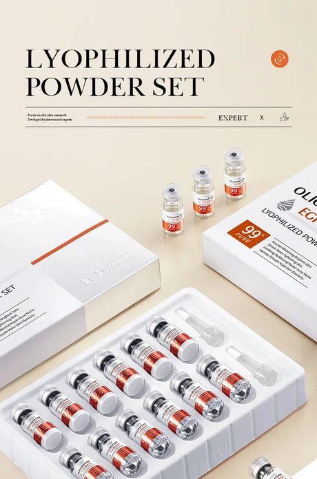 BIOAOUA Oligopeptide Face Skin Repair Freeze-dried Powder Set Sensitive Skin Moisturizing and Smoothing Hyaluronic Acid Essence