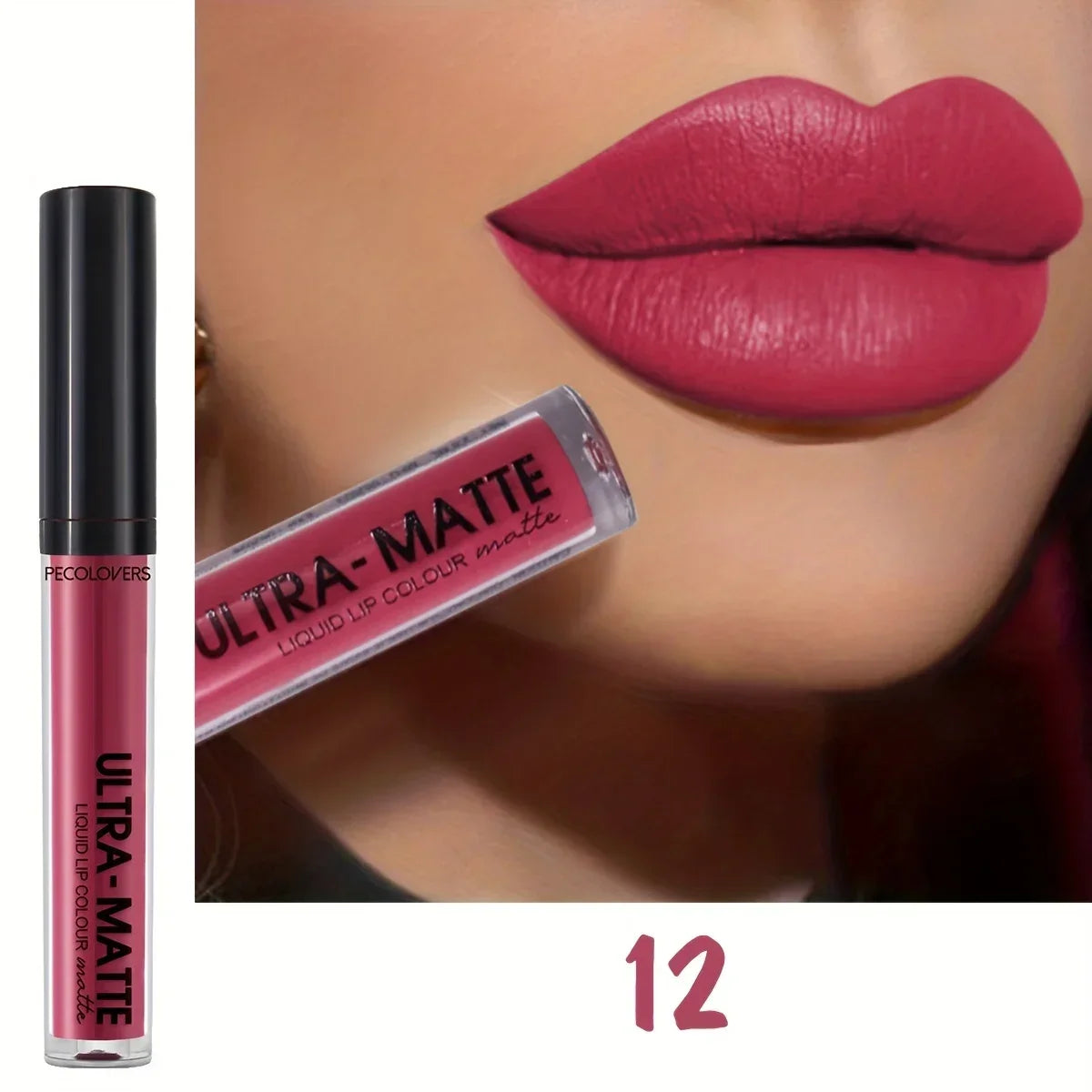 1PC 12-color Matte Lip Gloss, Velvet Sexy Liquid Lipstick, Long-lasting, Waterproof, Lip Makeup
