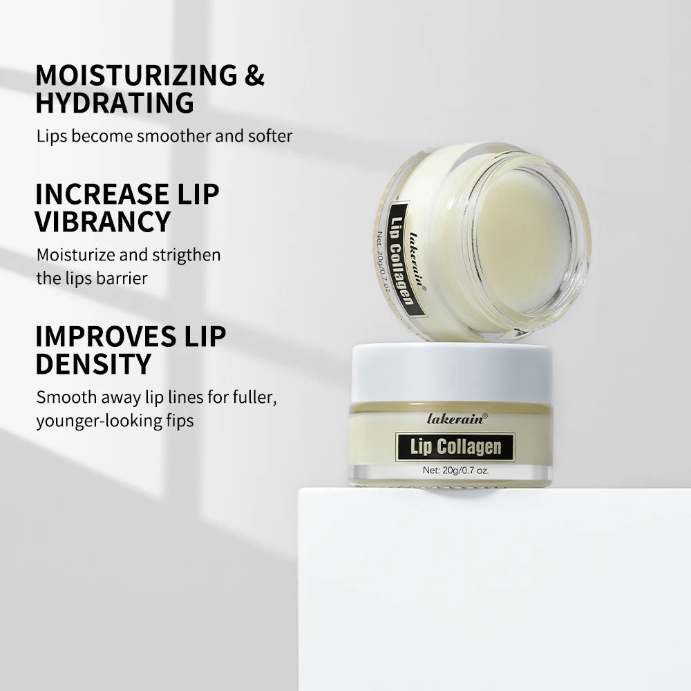 Collagen Lip Balm & Sleep Mask Deep Moisturizing Hydrating Smooth Lip Fine Lines Gentle Exfoliating Dry Dead Skin Daily Lip Care