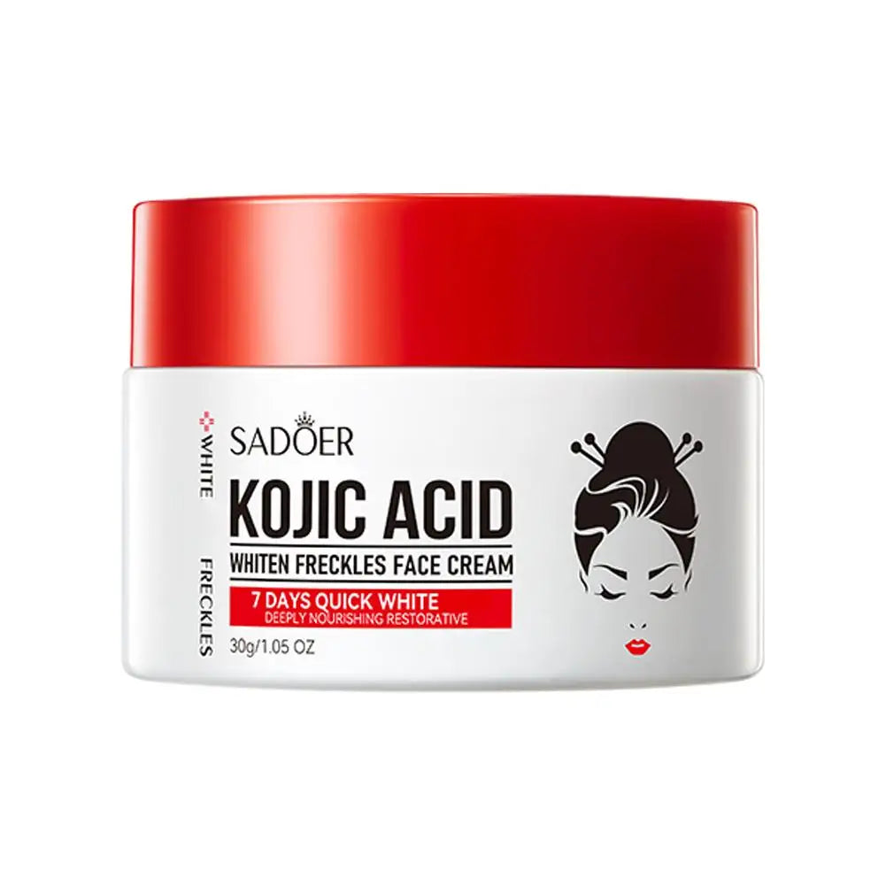 SADDER Kojic Acid Face Cream for Dark Spots Freckles Skin Care with Vitamin C, Whitening Treatment, Overnight Repair Moisturizer