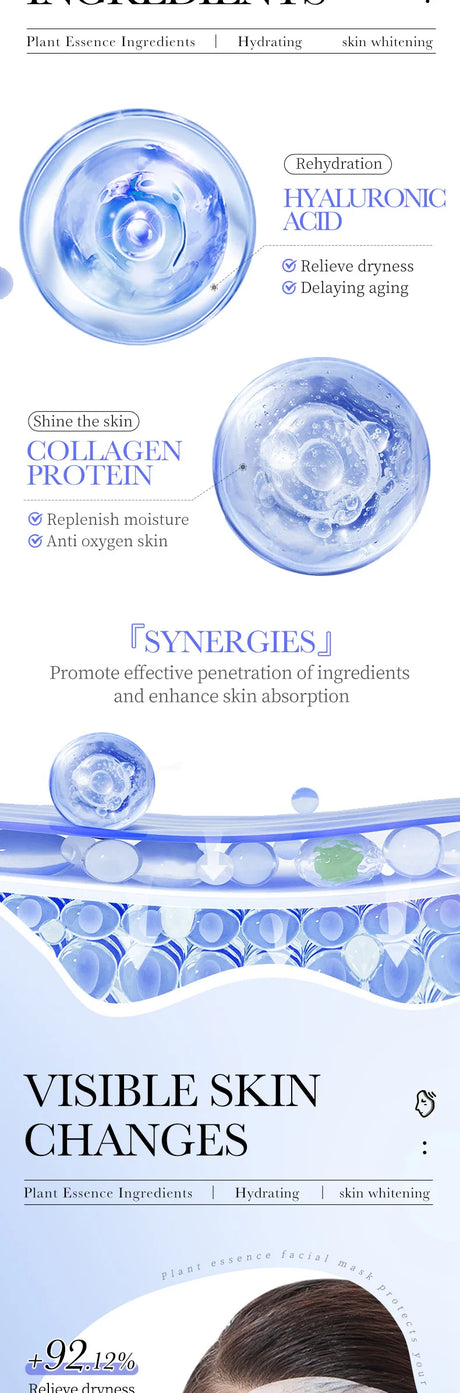 15pcs BIOAQUA Retinol Collagen Facial Masks Firming Moisturizing Nourishing Hydrating Face Mask Facial Skin Care Products