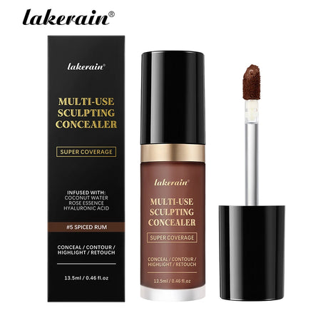 Lakerain 5-Color Waterproof Concealer Matte High Coverage Oil-Control Foundation For Acne Scars And Dark Circles Cosmetics
