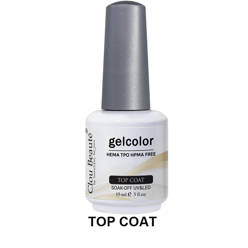 Clou Beaute Gel Color Hema TPO Free 15ml Gel Nail Varnish Soak Off UV Gel Polish Nail Art Manicure Lacquer Nail Art Jelly Gel