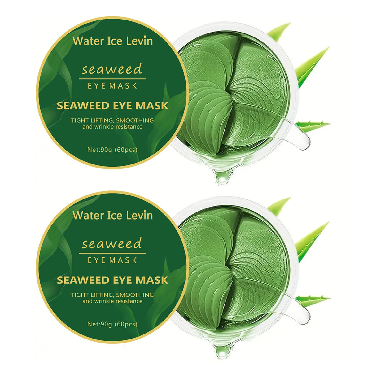 60pcs seaweed hyaluronic acid eye mask to remove dark circles collagen eye patch facial care products