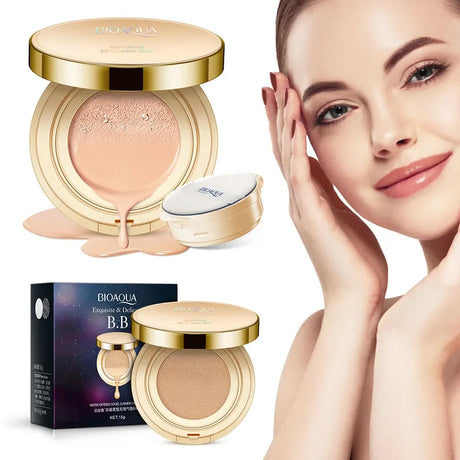 BIOAQUA Waterproof Matte Air Cushion Poreless BB&CC Cream High Coverage Oil-control Soft Face Makeup Foundation Base Cosmetics