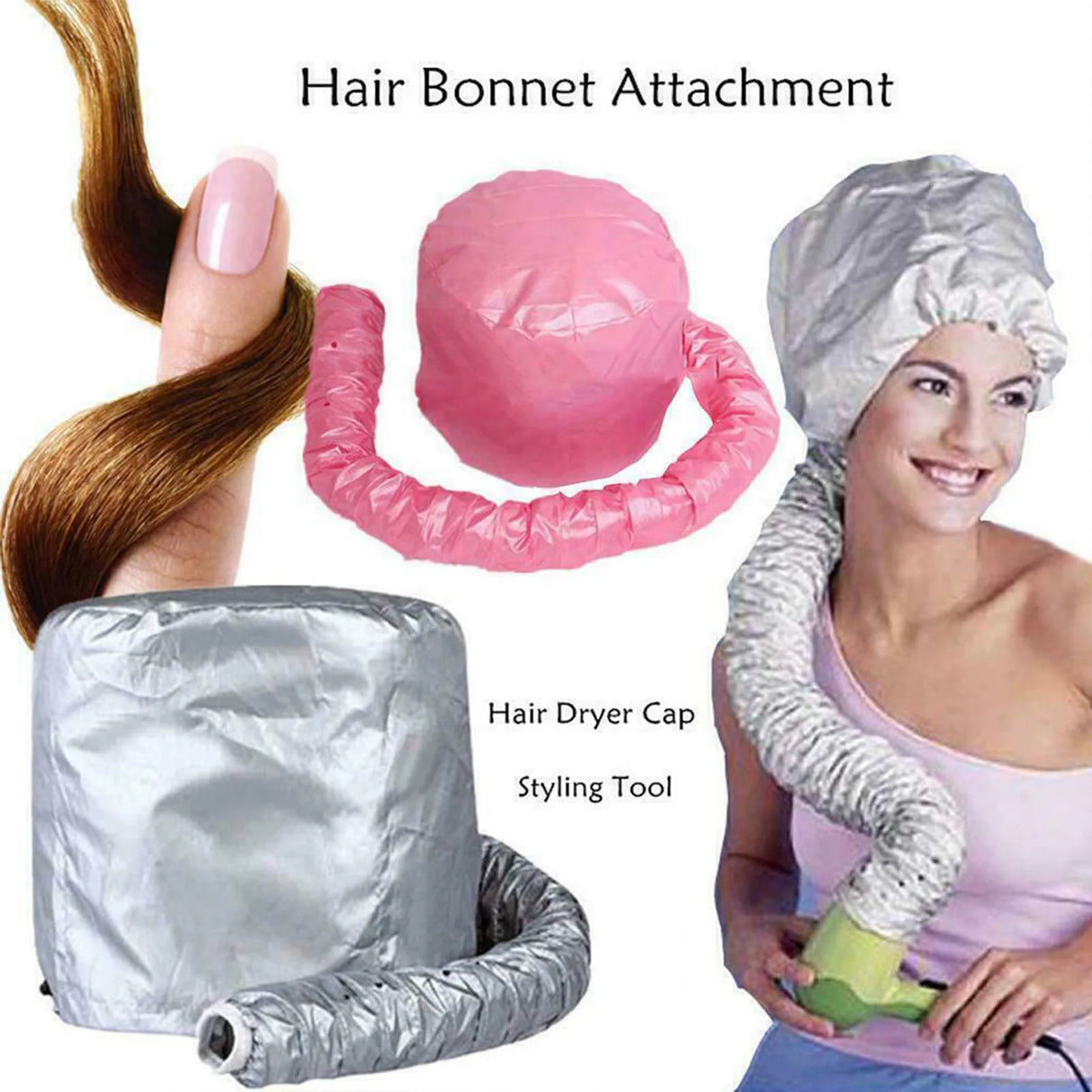 Hair Dryer Steamer Cap Reusable Styling Drying Hat Hair Care Dry Hair Cap for Hair Dryer Home Spa Salon Styling