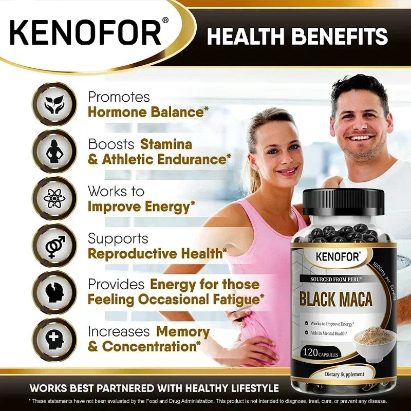 Best Maca for Men and Women Relieves Fatigue Anxiety, Increases Vitality, Improves Stamina and Immunity