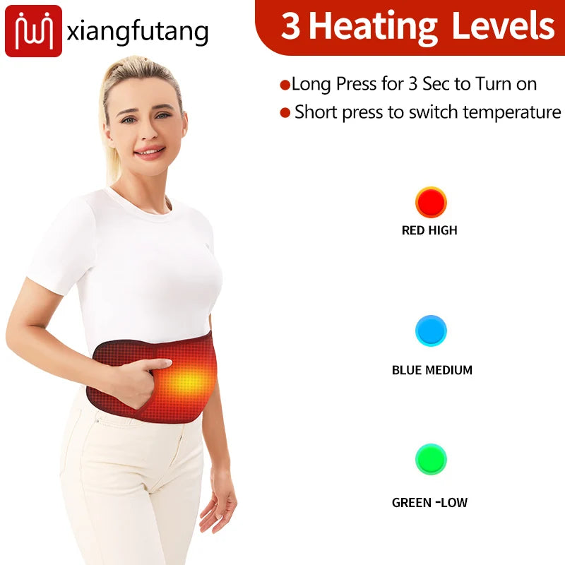 Carbon Fiber Heating Uterine Protector Relieves Menstrual Cold Uterus Pain Uterine Warmth Belt Essential Women Ideal Female Gift