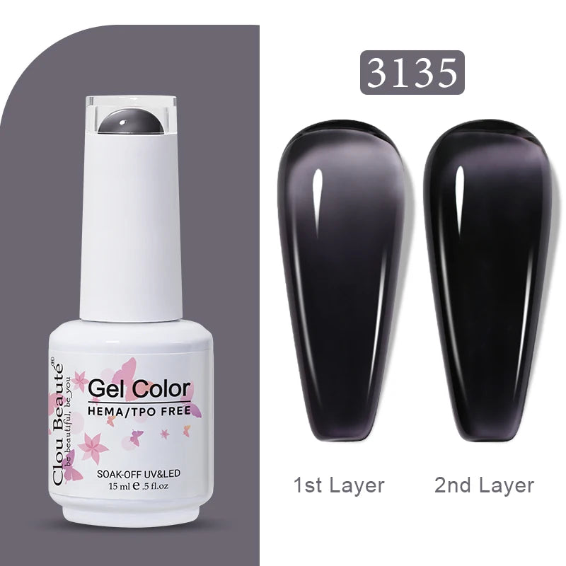 Clou Beaute Jelly Color UV Gel Manicure Summer Pink Nude Gel Nail Rainbow Nail Supplies For Professionals Semi-permanent Varnish