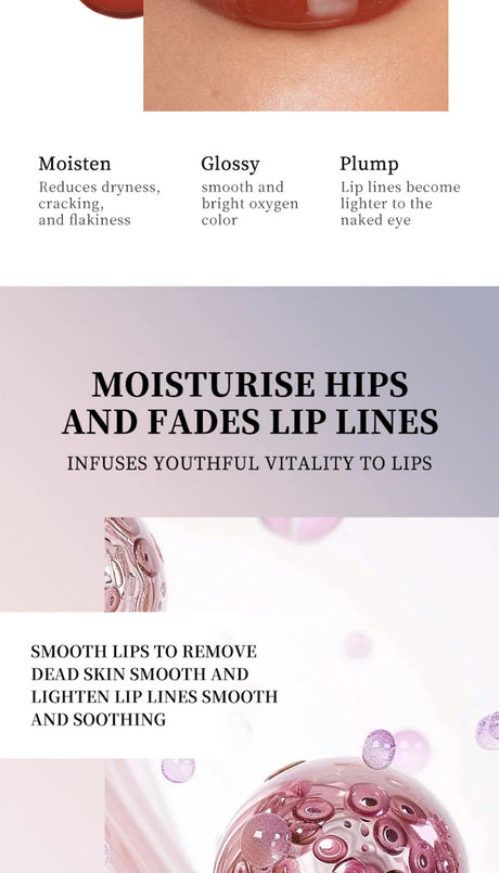 Lip Balm Moisturizing Mirror Lip Gloss Lip Vanilla Mint Iced Coffee Cake Smell Lipstick Transparent Lip Oil Makeup