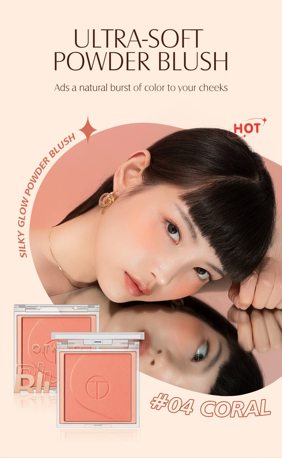 Soft Mineral Blush Palette 6 Colors Matte Long Lasting Powder Natural Cheek Contour Shadow Rouge Makeup Beauty