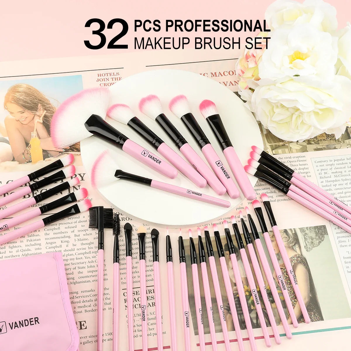 10-32PCS Makeup Brush Set Soft Fluffy Powder Foundation Contour Blush Concealer Eye Shadow Blending Makeup Kit Women Beauty Tool