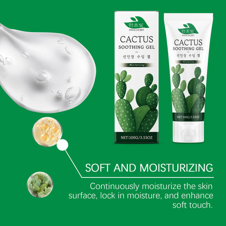 Hanchobit Cactus Soothing Gel Sunburn Treatment Relief Redness After Sun Cool Moisturizing Skin Barrier Repair Calming Gel Cream