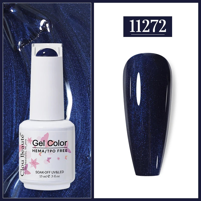 Clou Beaute Gel Nail Polish Neon Brown Royal Blue Red Green Pastal Nude Nail Art Varnishes Gel Lacquer HEMA/TPO FREE UV Gel Nail